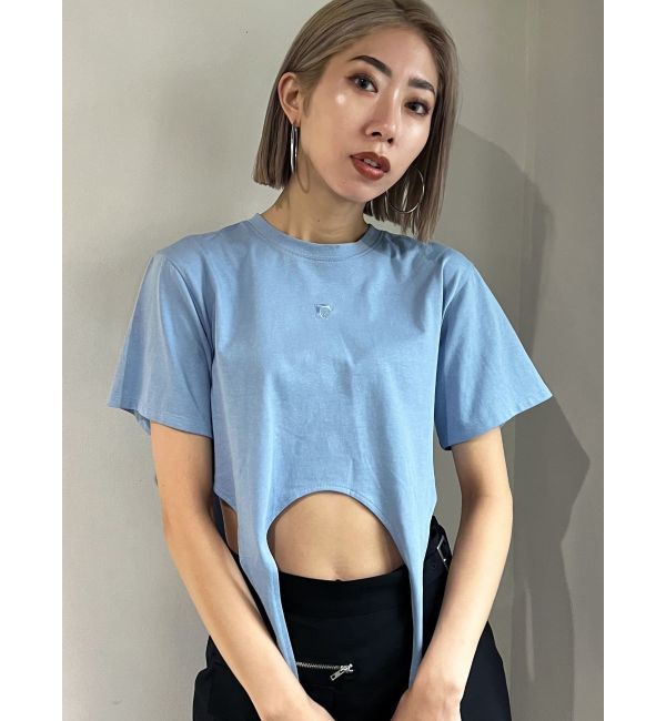EMODA「ガーターロゴトップ」|Tシャツ・カットソー|ブルー