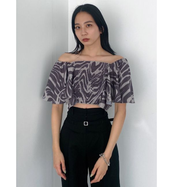 EMODA「ペタルスリーブショートトップ」|Tシャツ・カットソー|