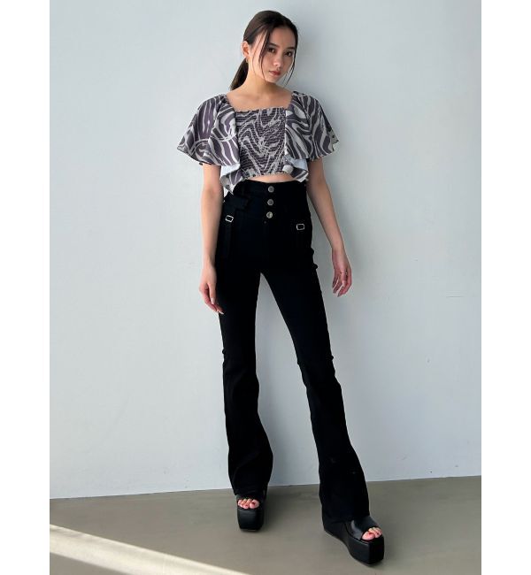 EMODA「ペタルスリーブショートトップ」|Tシャツ・カットソー|