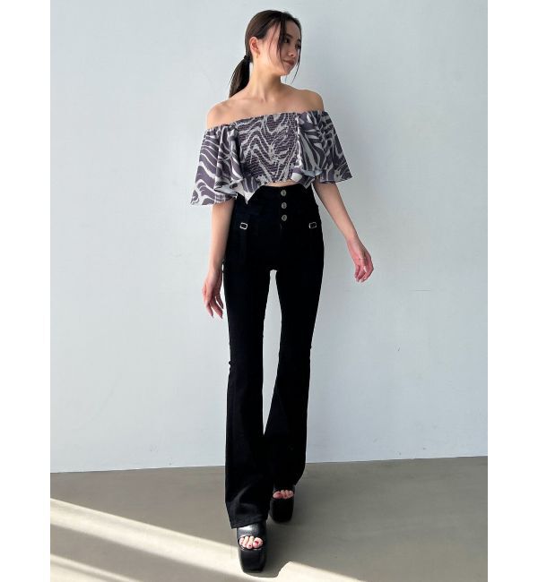 EMODA「ペタルスリーブショートトップ」|Tシャツ・カットソー|