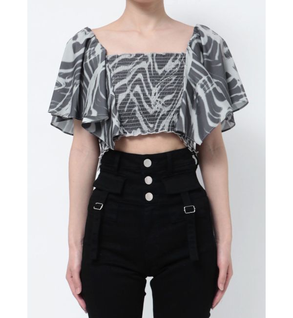 EMODA「ペタルスリーブショートトップ」|Tシャツ・カットソー|