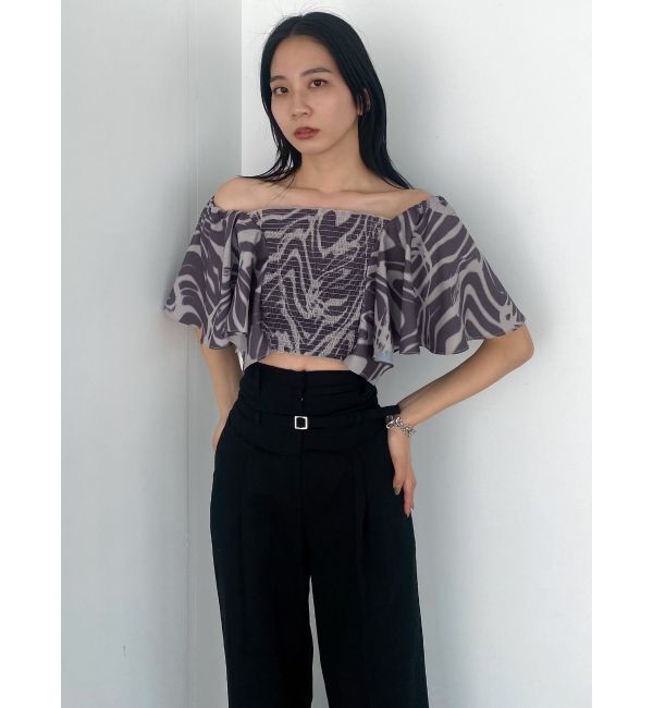 EMODA「ペタルスリーブショートトップ」|Tシャツ・カットソー|