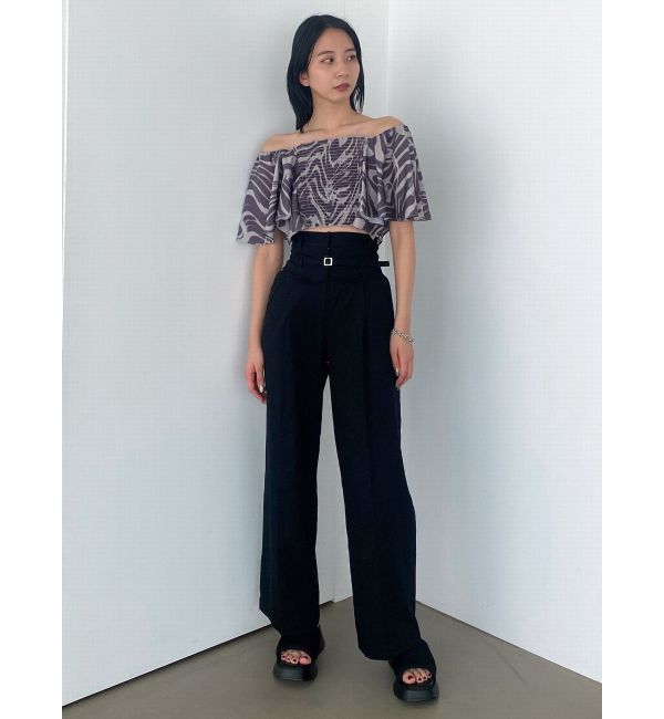 EMODA「ペタルスリーブショートトップ」|Tシャツ・カットソー|