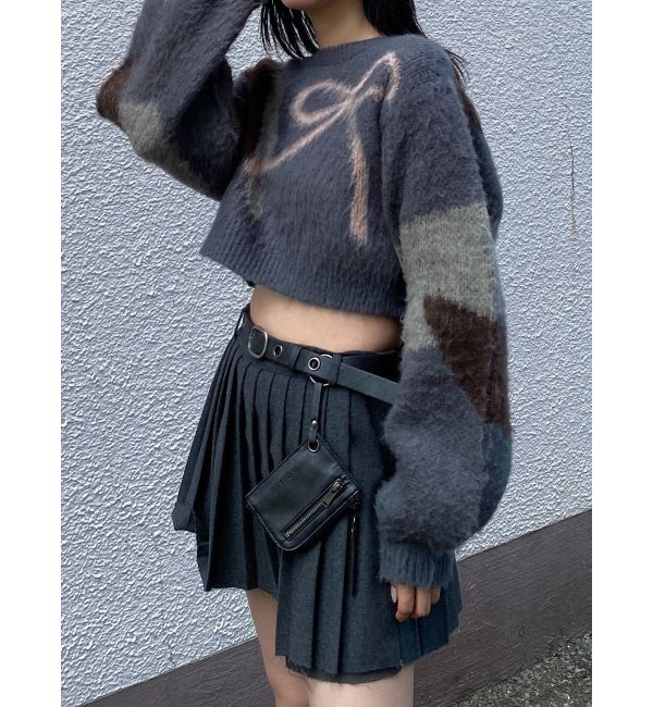 EMODA「ショートルーズジャガードニット」|ニット・セーター|