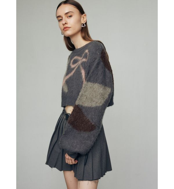 EMODA「ショートルーズジャガードニット」|ニット・セーター|