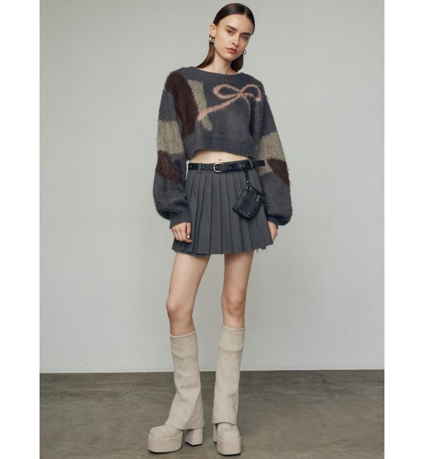 EMODA「ショートルーズジャガードニット」|ニット・セーター|