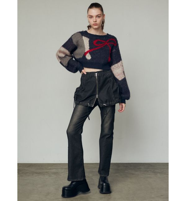 EMODA「ショートルーズジャガードニット」|ニット・セーター|