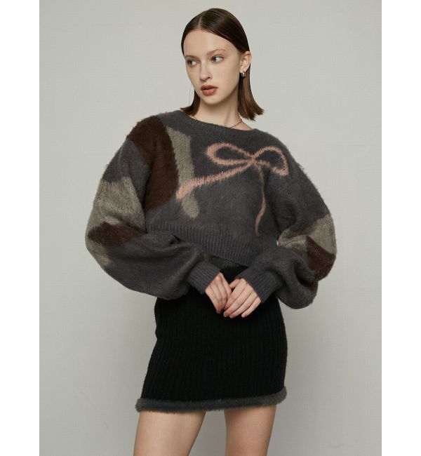 EMODA「ショートルーズジャガードニット」|ニット・セーター|