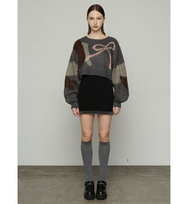 EMODA「ショートルーズジャガードニット」|ニット・セーター|