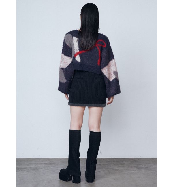 EMODA「ショートルーズジャガードニット」|ニット・セーター|