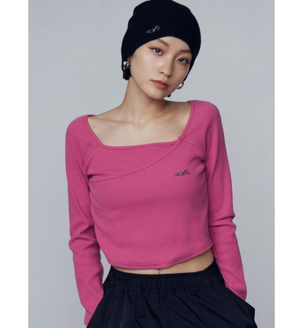 EMODA「クロスクロップドトップ」|Tシャツ・カットソー|ピンク