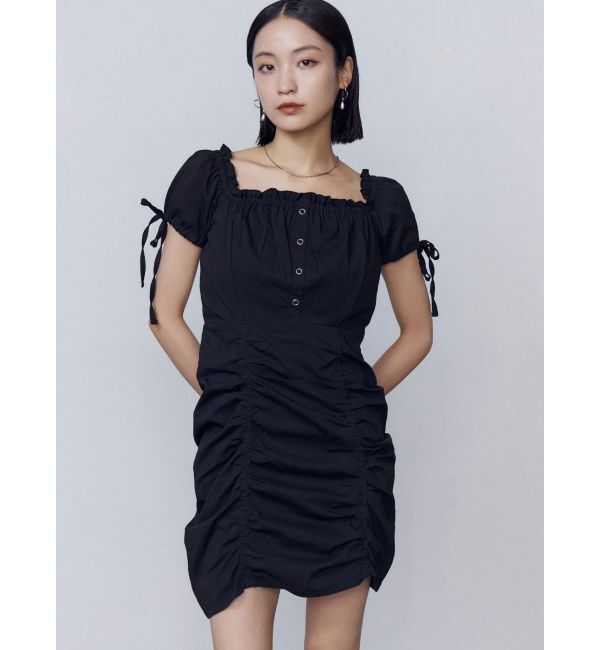 EMODA「オフショルダーミニギャザーワンピース」|ワンピース|