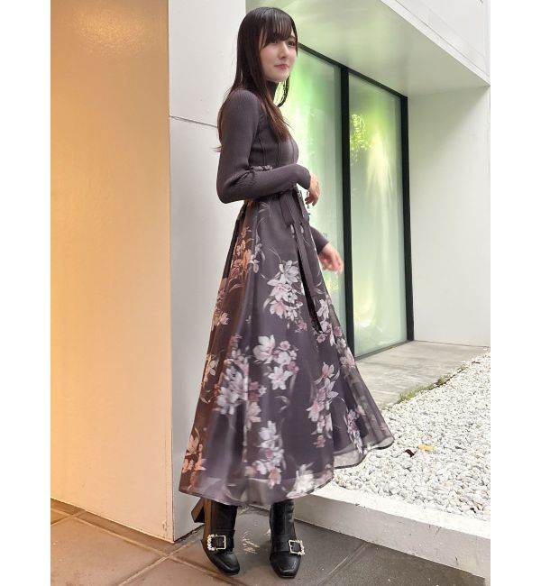 MERCURYDUO「フラワードッキングコルセットワンピース」|ワンピース|