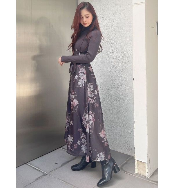 MERCURYDUO「フラワードッキングコルセットワンピース」|ワンピース|