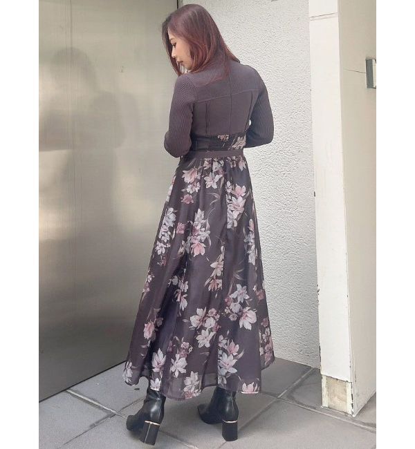 MERCURYDUO「フラワードッキングコルセットワンピース」|ワンピース|