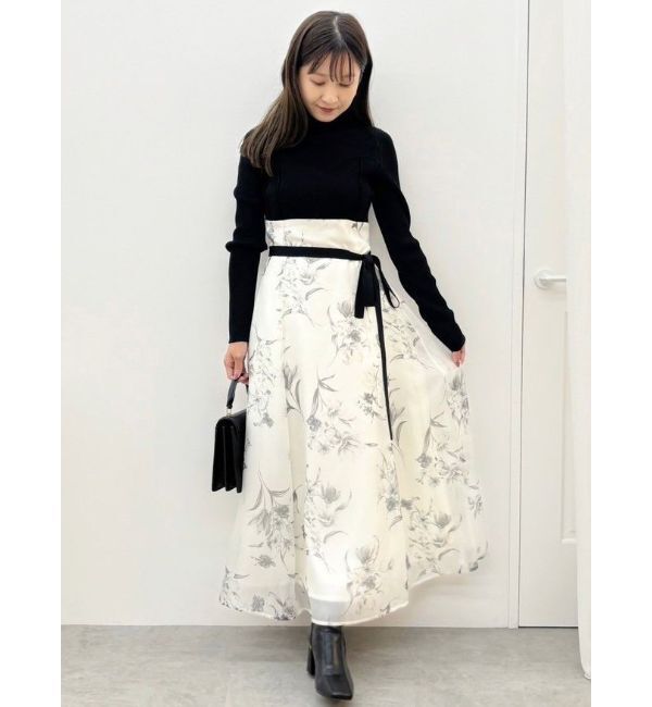 MERCURYDUO「フラワードッキングコルセットワンピース」|ワンピース|