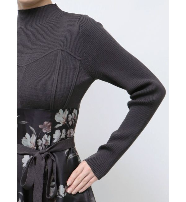 MERCURYDUO「フラワードッキングコルセットワンピース」|ワンピース|