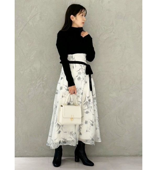 MERCURYDUO「フラワードッキングコルセットワンピース」|ワンピース|