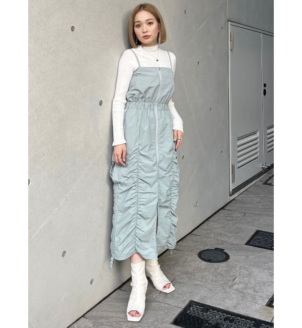 MURUA「シャーリングカーゴワンピース」|ワンピース|