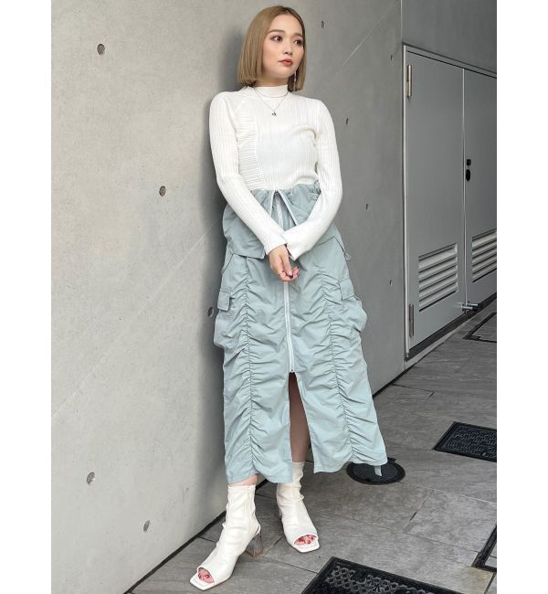 MURUA「シャーリングカーゴワンピース」|ワンピース|