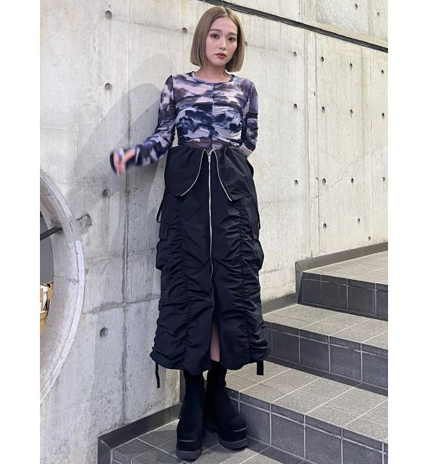 MURUA「シャーリングカーゴワンピース」|ワンピース|