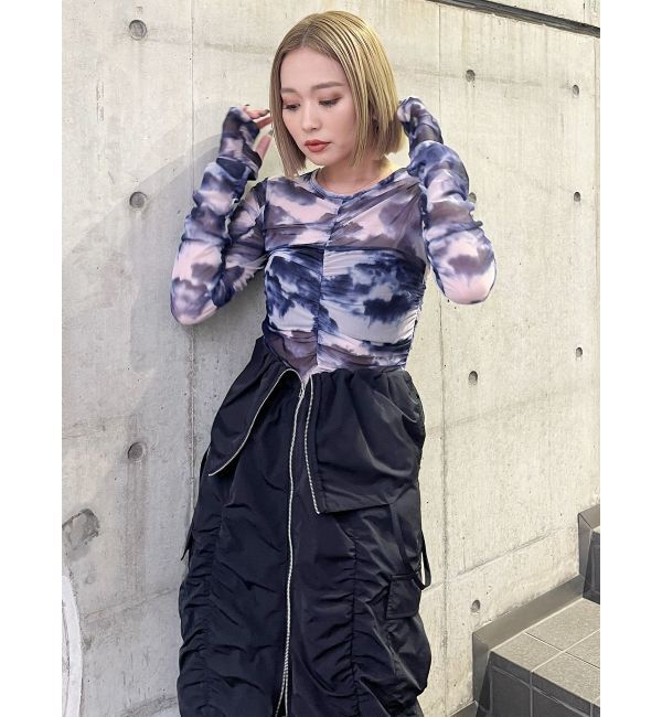 MURUA「シャーリングカーゴワンピース」|ワンピース|