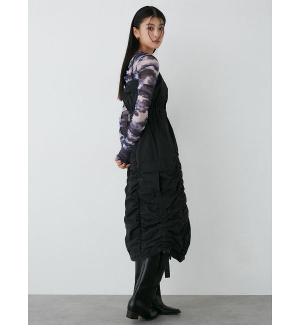 MURUA「シャーリングカーゴワンピース」|ワンピース|