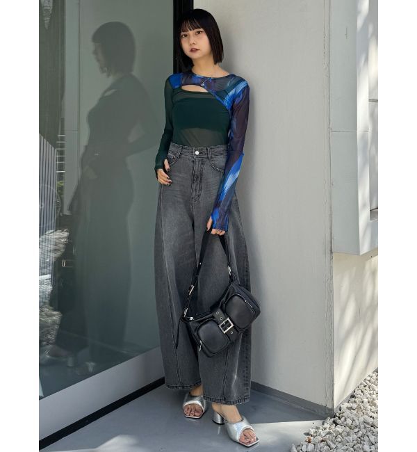 MURUA「カラーブロックシアートップス」|Tシャツ・カットソー|