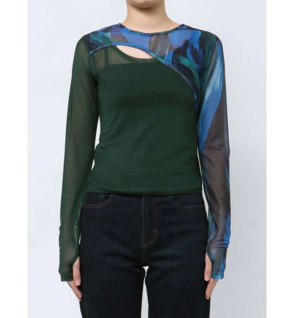 MURUA「カラーブロックシアートップス」|Tシャツ・カットソー|