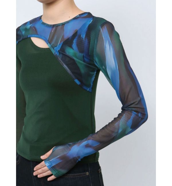 MURUA「カラーブロックシアートップス」|Tシャツ・カットソー|