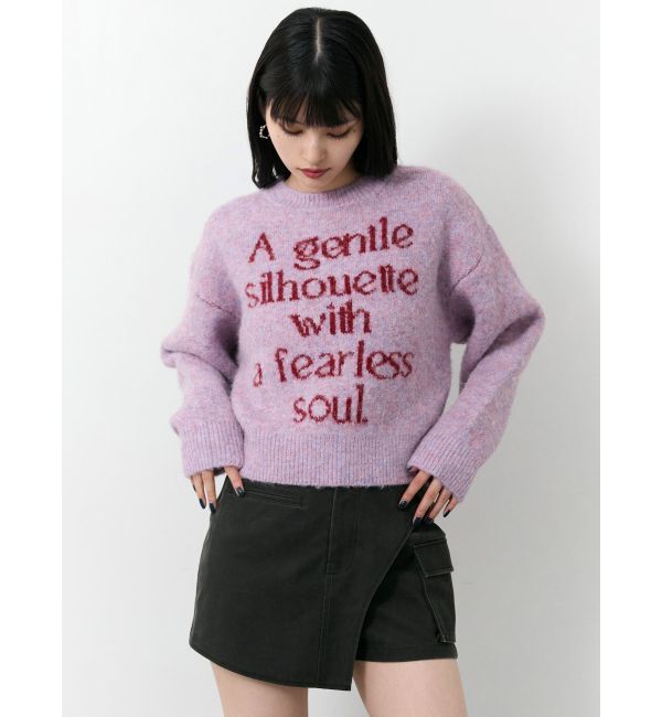 MURUA「フレーズカラーロゴニット」|ニット・セーター|
