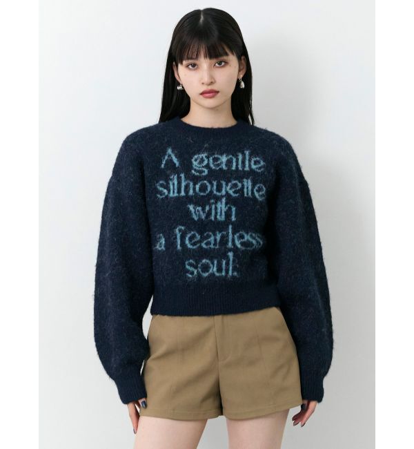 MURUA「フレーズカラーロゴニット」|ニット・セーター|