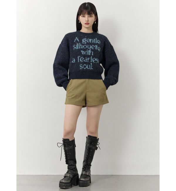 MURUA「フレーズカラーロゴニット」|ニット・セーター|