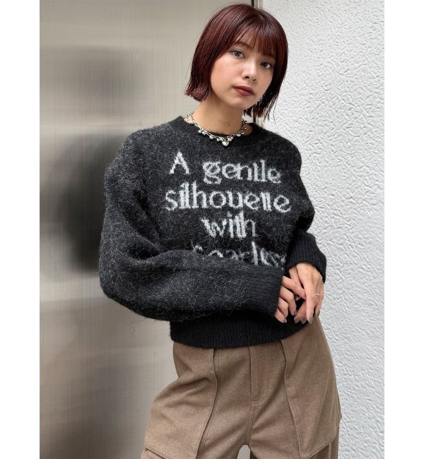 MURUA「フレーズカラーロゴニット」|ニット・セーター|