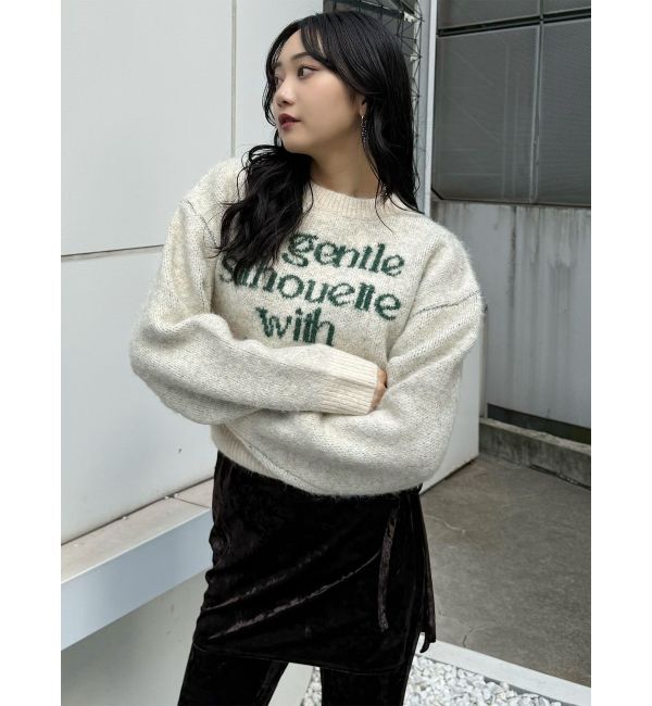 MURUA「フレーズカラーロゴニット」|ニット・セーター|