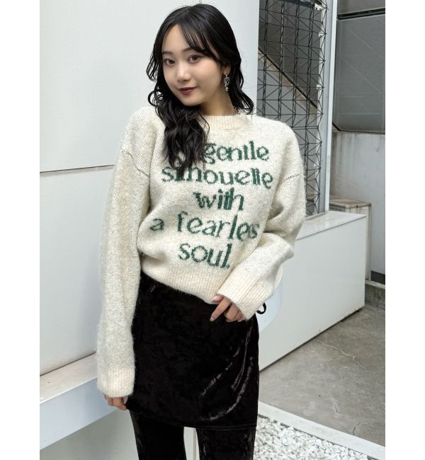 MURUA「フレーズカラーロゴニット」|ニット・セーター|