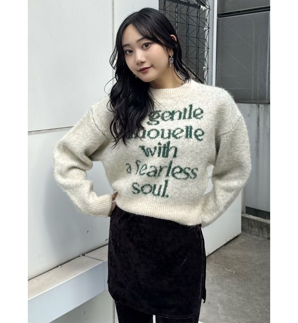 MURUA「フレーズカラーロゴニット」|ニット・セーター|