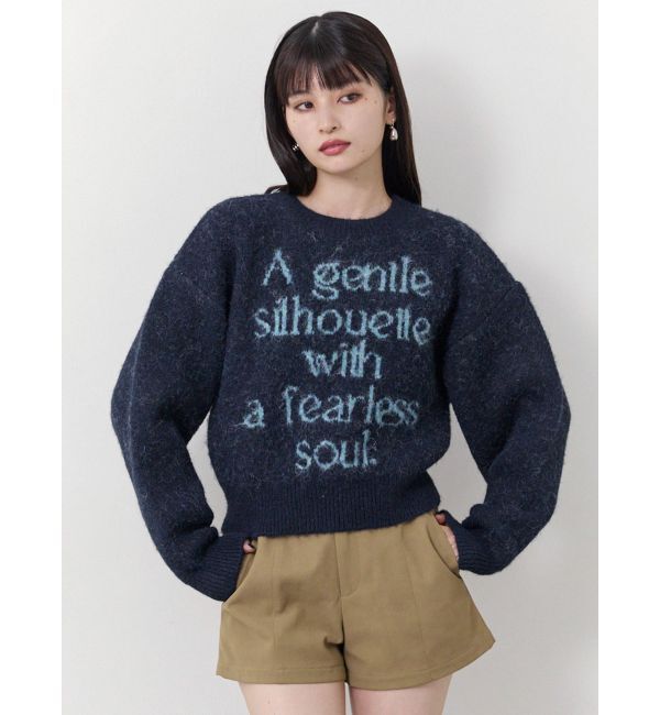 MURUA「フレーズカラーロゴニット」|ニット・セーター|