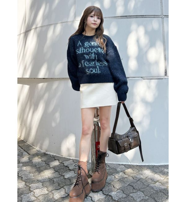 MURUA「フレーズカラーロゴニット」|ニット・セーター|