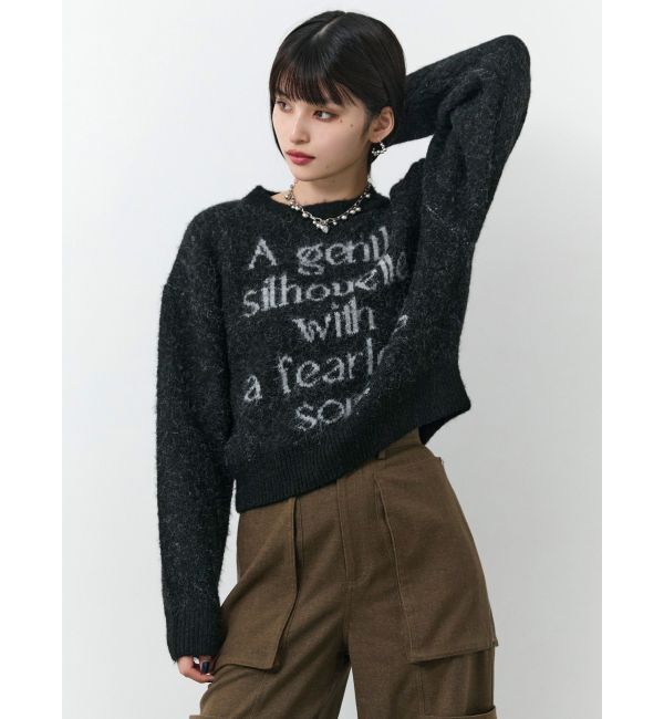MURUA「フレーズカラーロゴニット」|ニット・セーター|