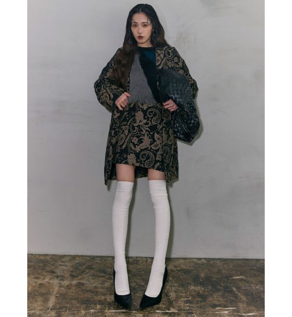 MURUA「【YUKKOコラボ】レースアップジャガードミニスカート【セットアップ着用可】」|スカート|