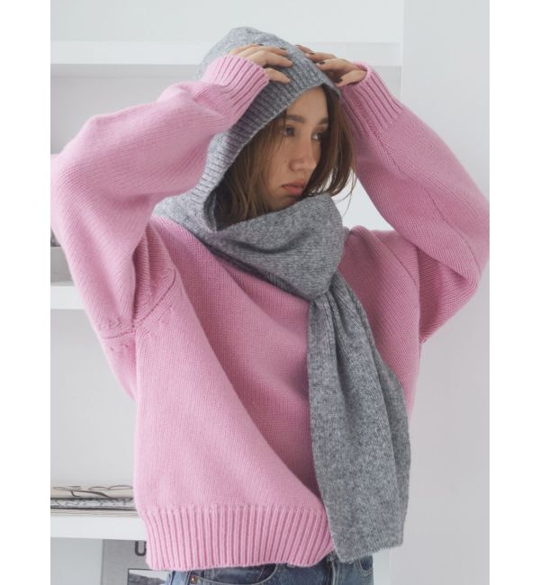 Ungrid「フードニットマフラー」|マフラー|