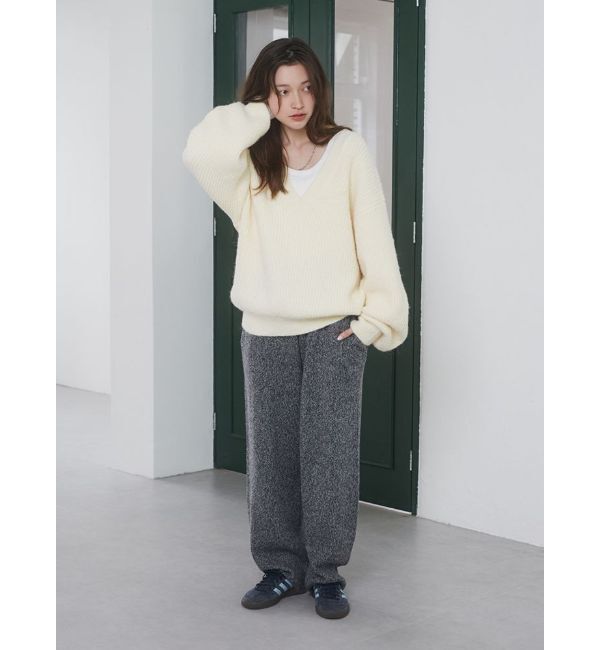 Ungrid「メランジニットルーズパンツ」|その他|