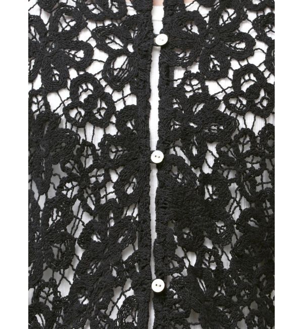 Ungrid「レース編みルーズシャツ」|シャツ・ブラウス|