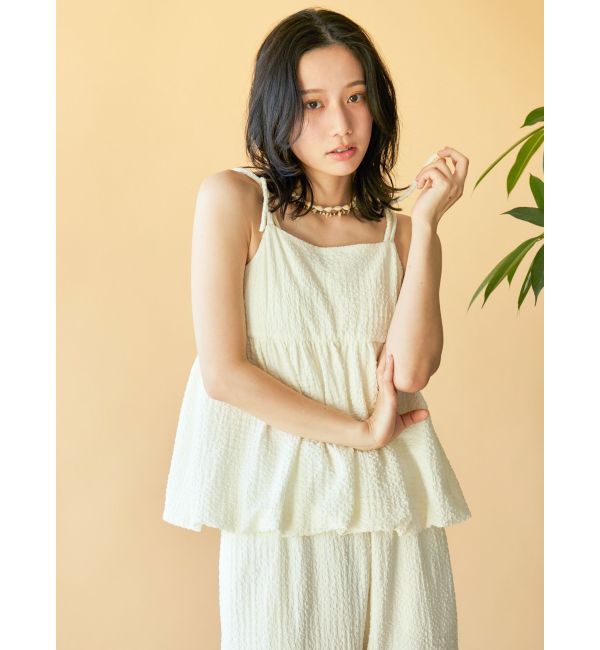 Ungrid「【WEB限定】バルーンデザインジャカードキャミ」|キャミソール|