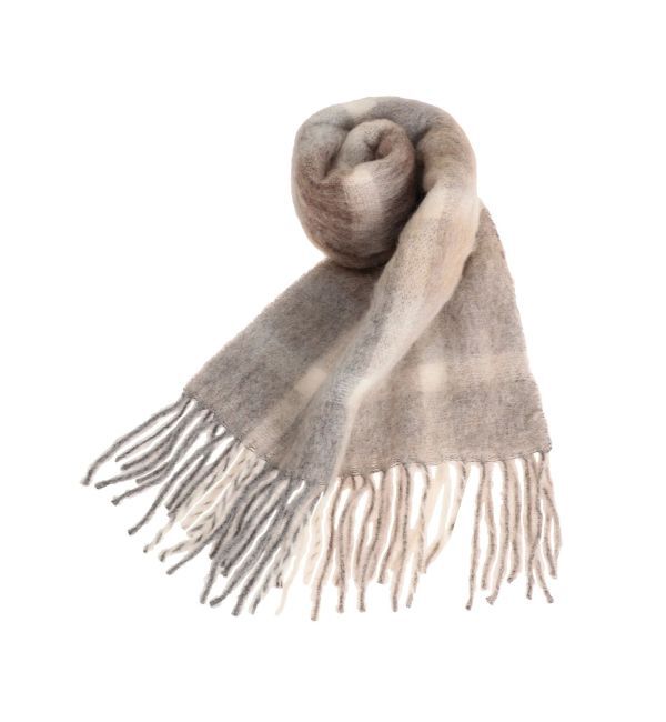 LAGUNAMOON「【LELLE】チェックストール」|ストール|ブラウン