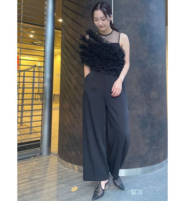 LAGUNAMOON「LADYチュールオフショルパンツドレス」|ドレス|