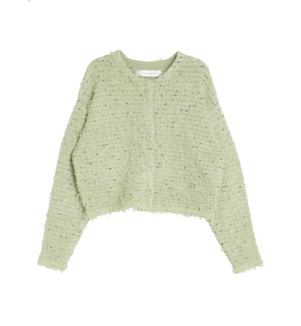 LAGUNAMOON「チュールブレンドツイードニットカーディガン」|カーディガン|