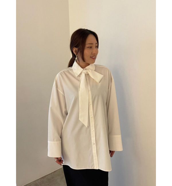 LAGUNAMOON「【柳橋唯コラボ】ワイドスリーブタイネックシャツ」|シャツ・ブラウス|