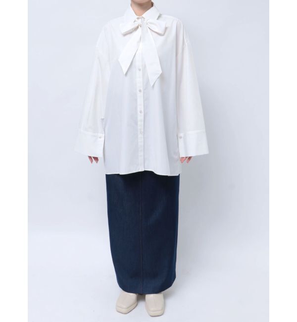 LAGUNAMOON「【柳橋唯コラボ】ワイドスリーブタイネックシャツ」|シャツ・ブラウス|